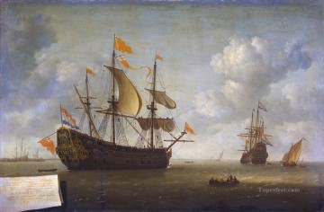 海戦 Painting - ジェロニムス ファン ディースト II ロイヤル チャールズ軍艦の海軍司令官
